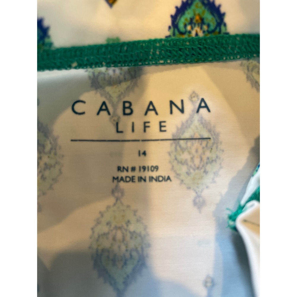 Cabana Life‎ Kids Rash Guard Top Long Sleeve Print Size 14 UPF Sun Protection - Picture 2 of 2